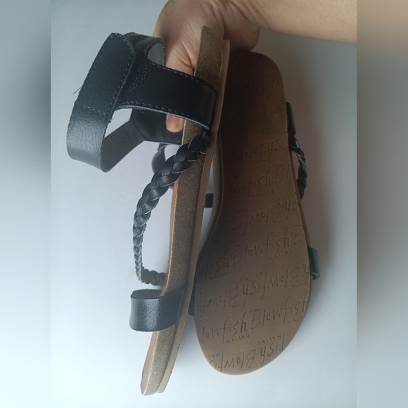Blowfish Black and Brown Sandals with Braided Straps - Picture 8 of 8
